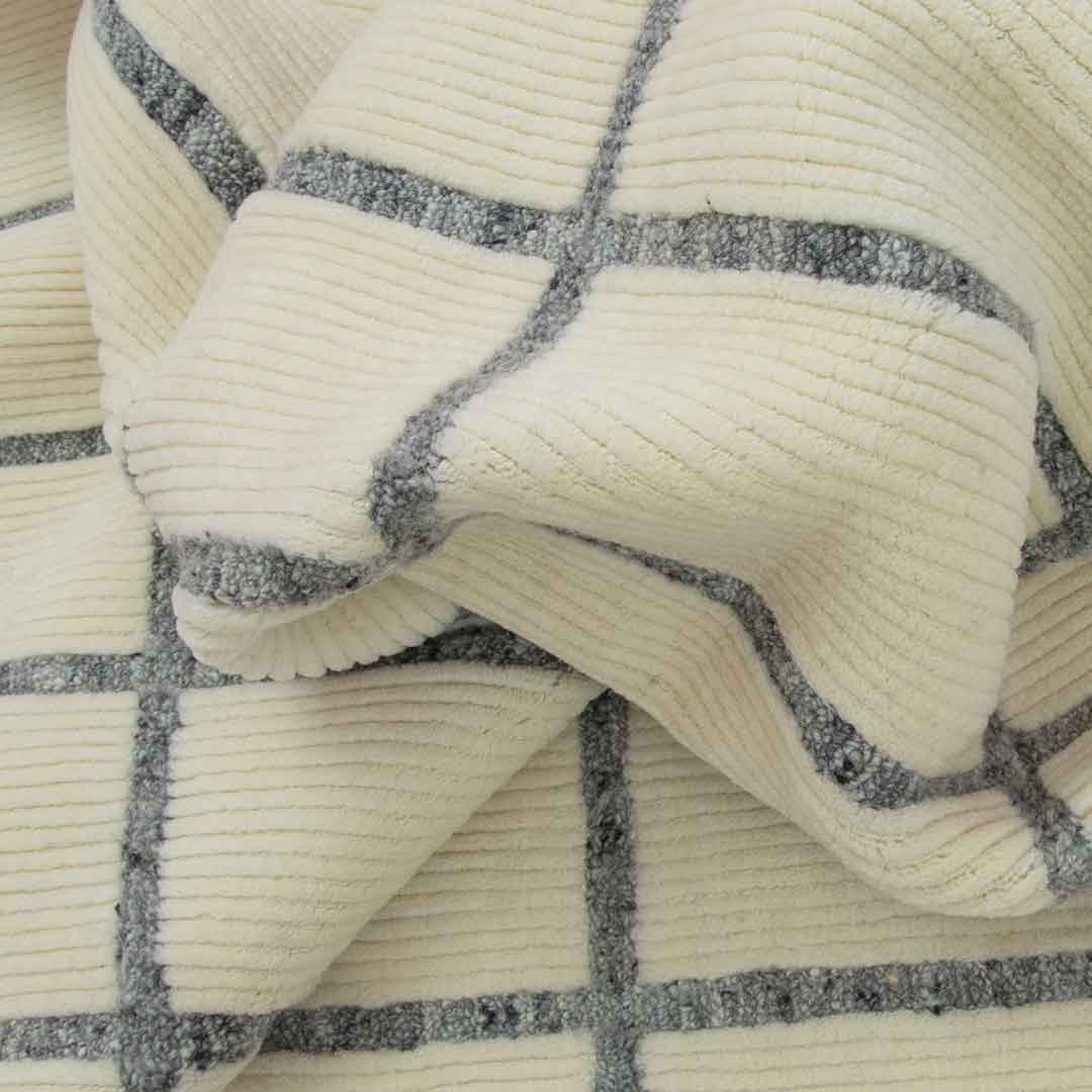 Ivory Grey Hand Loom Rug | Buy Moroccan Rugs Online